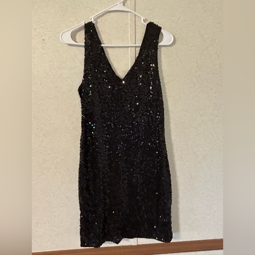 Black Sequin Dress